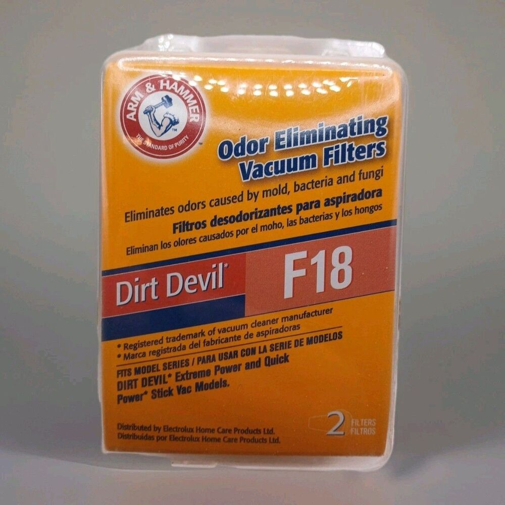 1 Pair) Arm & Hammer Dirt Devil F18 Odor Eliminating Vacuum Filter - 62624 - NEW